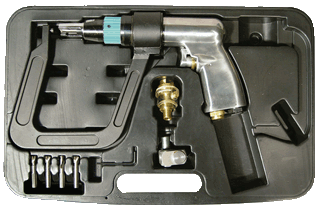 Picture of Air Spot Drill with 5.5" Deep Clamp Kit & 4 Drill Bits