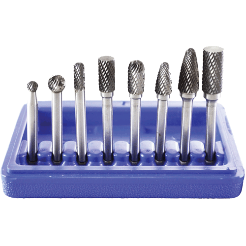 Picture of 8 Pc. Double Cut Carbide Rotary Burr Set