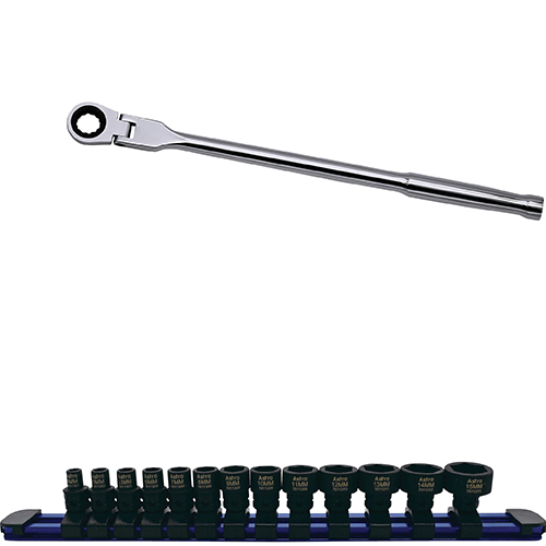 Picture of Flex Head Ratchet Wrench/Nano Socket Set Bundle