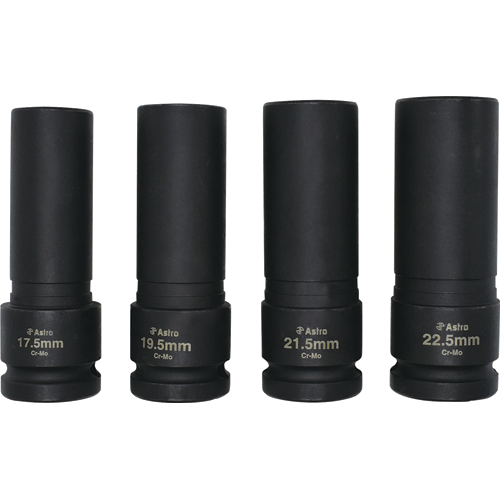 Picture of 1/2" Drive 1/2 Size Thin Wall Lug Nut Socket Set – 17.5 – 22.5mm