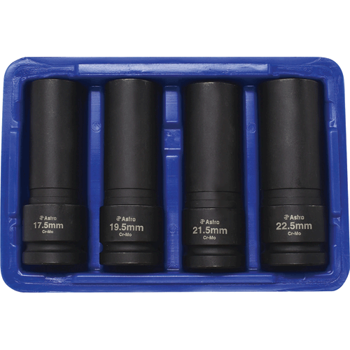 Picture of 1/2" Drive 1/2 Size Thin Wall Lug Nut Socket Set – 17.5 – 22.5mm