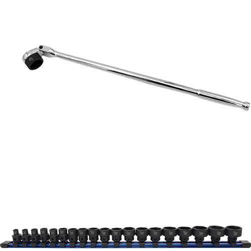 Picture of Extra-Long Flex Head Nano Socket Ratchet & Low Profile Nano Impact Sockets