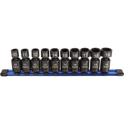 Picture of 10 Pc. 3/8" Drive Nano Pinless Universal Impact Sockets - Metric