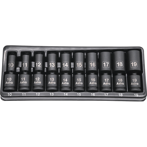 Picture of 3/8" Drive 6 Pt Mid-Length Pinless Universal Impact Sockets – Metric