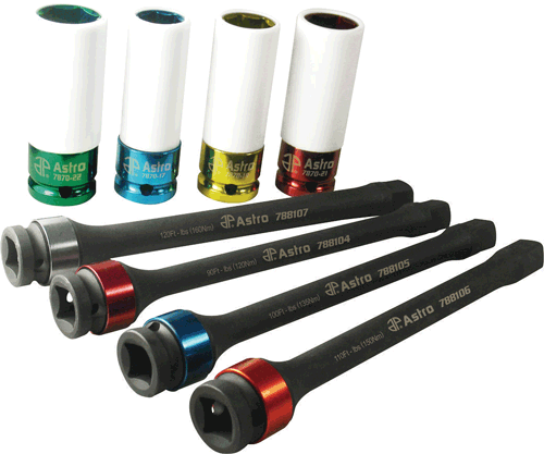 Picture of 8 Pc. Torque Limiting Extension & Protective Impact Socket Combo Set