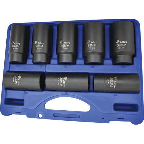 Picture of 8 Pc. 6 Point Axle Nut Socket Set
