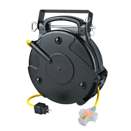 Picture of 75 Foot Tri Tap Industrial Retractable Extension Cord Reel