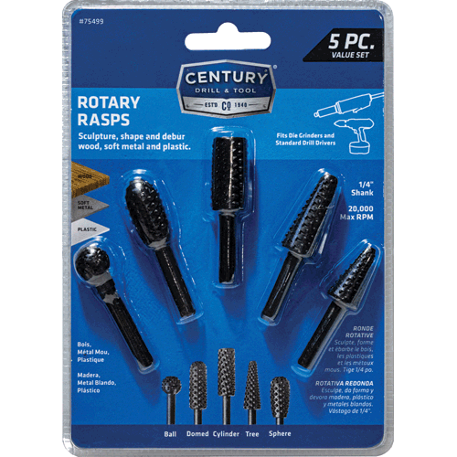 Picture of 5 Piece Rotary Rasp Set