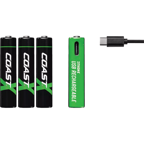 Picture of Zithion-x Aaa Rechargeable Lithium-Ion Batteries With USB-C