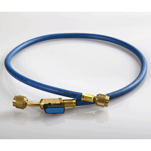Picture of 3' Blue Standard Hose with 45° Ball Valve on End