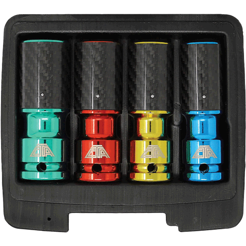 Picture of 4 Pc. Metric Lug Socket Set with Carbon Fiber Sleeves