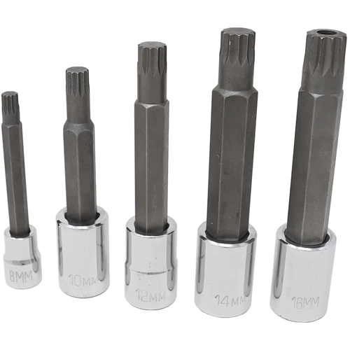 Picture of 5 Pc. XZN Long Bit Socket Set, 8, 10, 12, 14 & 16mm