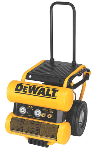 Picture of 1.1 HP Continuous 4 Gallon Electric Wheeled Dolly-Style Air Compressor with Panel