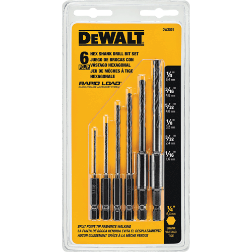Picture of 6 Pc. Hex Shank Drill Bit Set