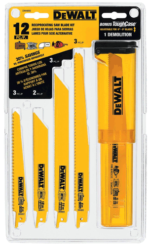 Picture of 12 Pc. Bi-Metal Reciprocating Saw Blade Set with Telescoping Case