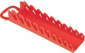 Picture of 10 Tool Stubby Gripper Wrench Organizer -- Red