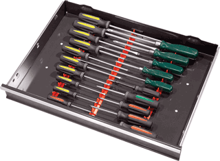 Picture of 3 Pc. 20 Tool Screwdriver Rail Set - Black
