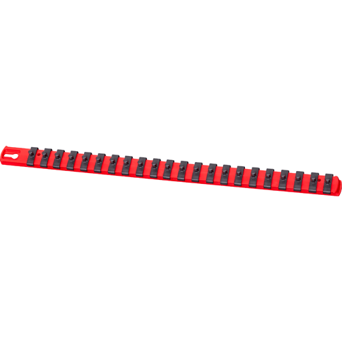 Picture of 18" Magnetic Socket Organizer w/Twist Lock Clips - Red-1/4"