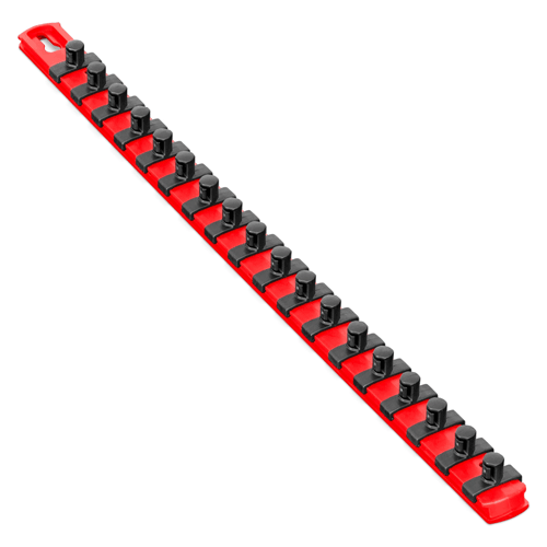 Picture of 18" Socket Organizer w/Twist Lock Clips - Red-3/8"