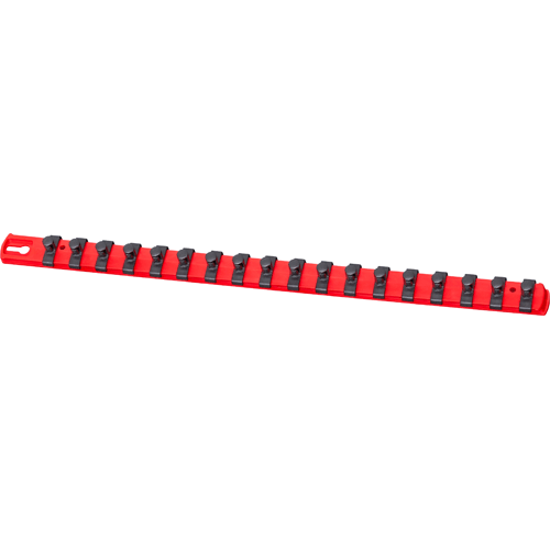 Picture of 18" Magnetic Socket Organizer w/Twist Lock Clips - Red-3/8"