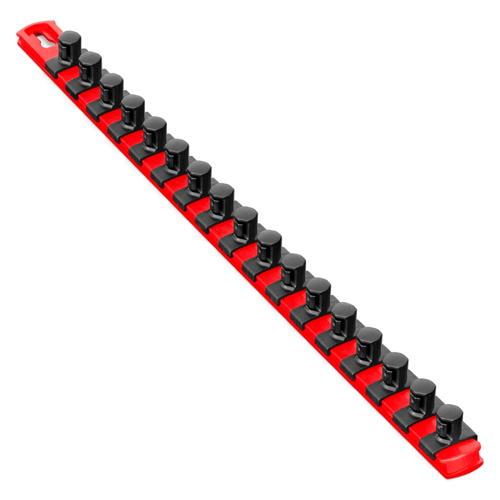 Picture of 18" Socket Organizer w/Twist Lock Clips - Red-1/2"