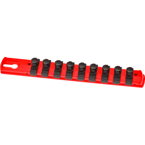 Picture of 8" Magnetic Socket Organizer w/Twist Lock Clips - Red-3/8"
