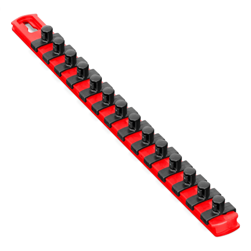 Picture of 13" Socket Organizer w/Twist Lock Clips - Red-3/8"
