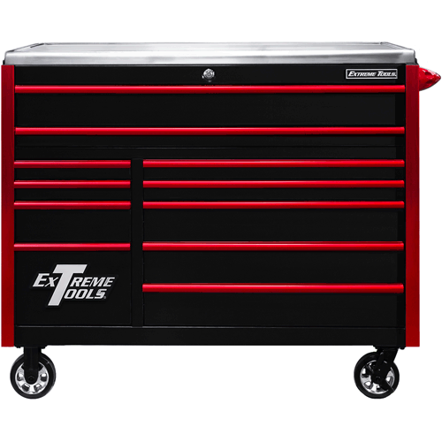 Picture of Extreme Tools® 55″ 11 Drawer Professional Roller Cabinet – EXQ Series (Black-Red)