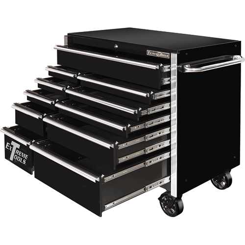 Picture of RX Series 41" 11-Drawer Roller Cabinet, Black