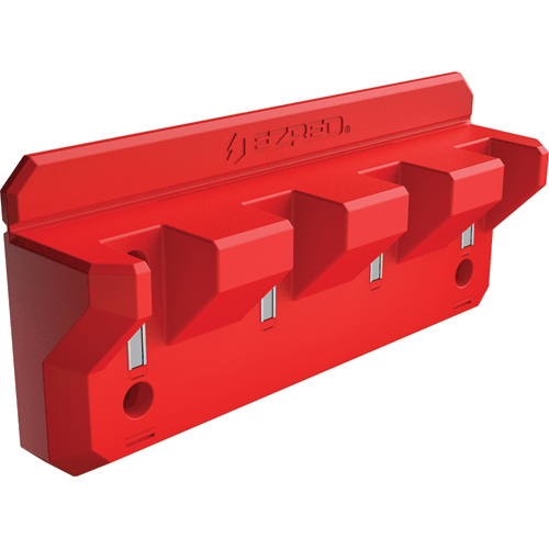Picture of Magnetic Pry Bar Holder, 4 Slot, Red