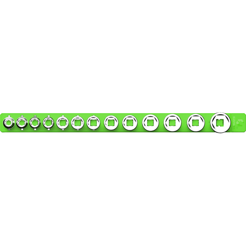 Picture of Flexible Magnetic 1/4" Double Socket Rack, Green