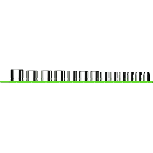 Picture of Flexible Magnetic 1/4" Double Socket Rack, Green