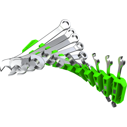 Picture of Magnetic Flexible 12 Slot Wrench Holder, Green