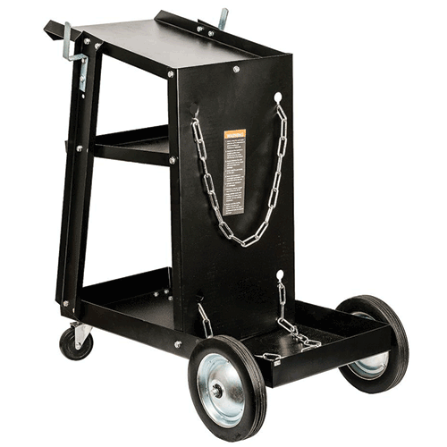 Picture of Black Portable Welding Cart with 3-Levels