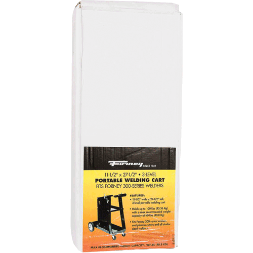 Picture of Black Portable Welding Cart with 3-Levels