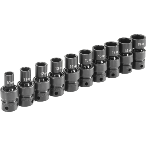 Picture of 10 Pc. 3/8'' Drive Standard Length Metric Universal Set