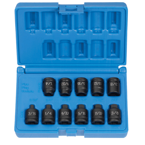 Picture of 3/8" Dr. 11 Pc. Pipe Plug Socket Set