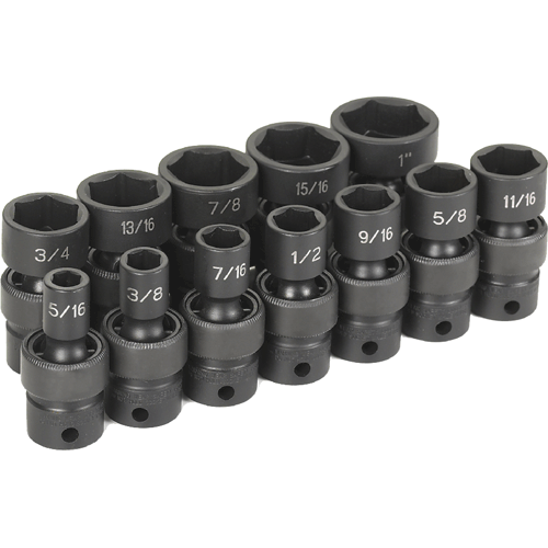 Picture of 12 Pc. 3/8'' Drive Standard Length Fractional Universal Set