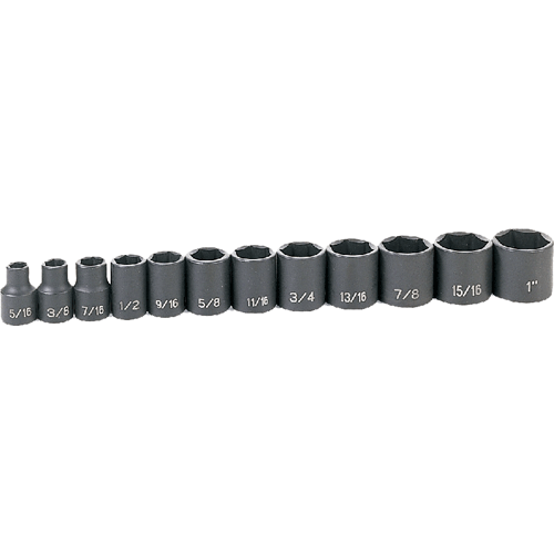 Picture of 12 Pc. 3/8'' Drive Standard Length Fractional Set