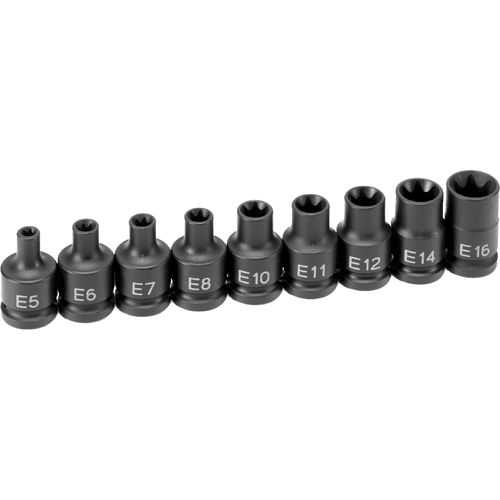 Picture of 9 Pc. 3/8" Dr. External Star Impact Socket Set
