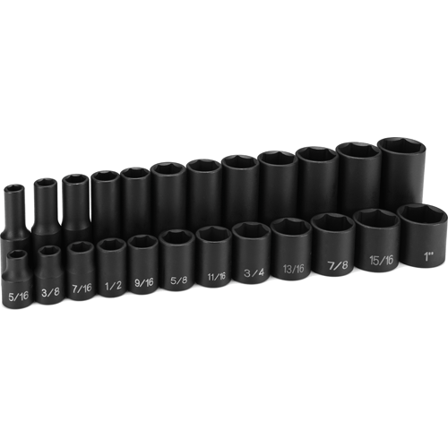 Picture of 3/8" Drive 24 Pc. Standard and Deep Length Impact Set