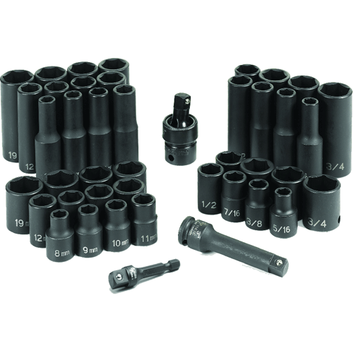 Picture of 43 Pc. 3/8" Drive Standard & Deep Length Impact Set