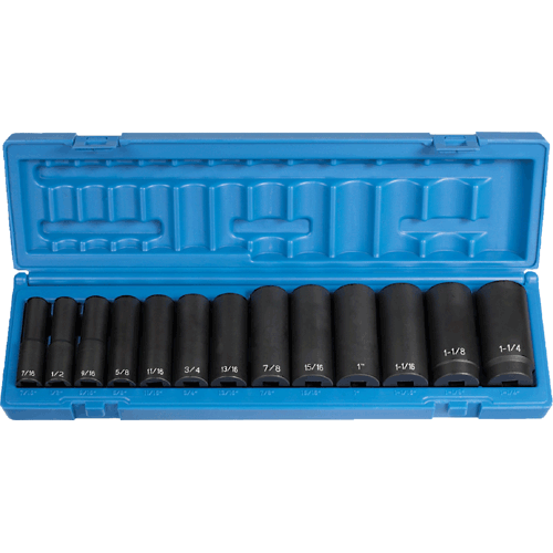 Picture of 13 Pc. 1/2" Drive Deep Length Fractional Set
