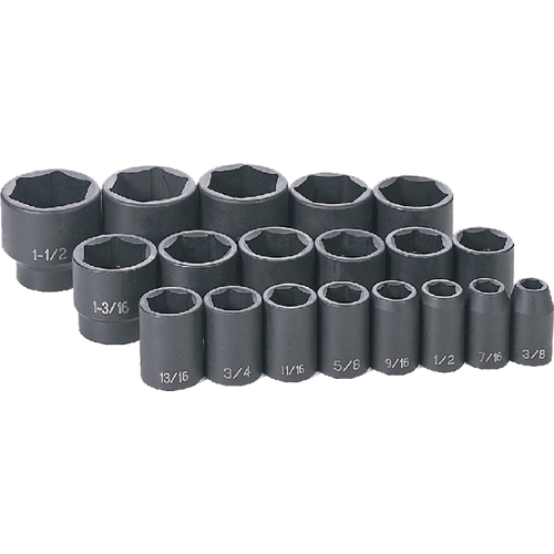 Picture of 19 Pc. 1/2" Drive Standard Length Fractional Master Set