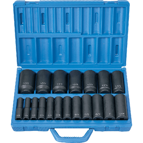 Picture of 19 Pc. 1/2" Drive Deep Length Fractional Master Set