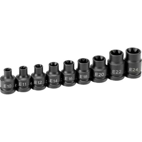 Picture of 9 Pc 1/2" Drive External Star Socket Set