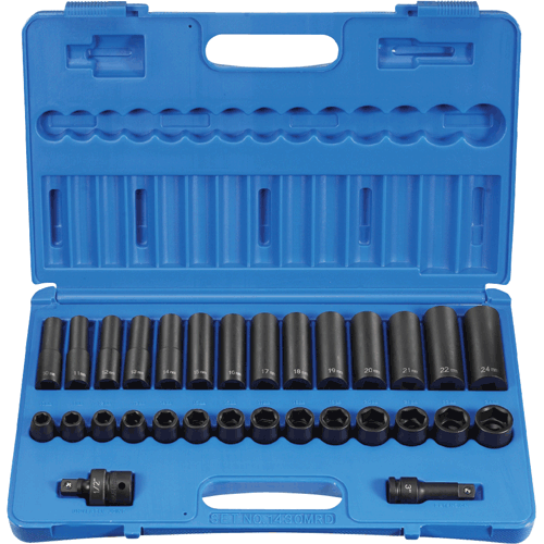 Picture of 30 Pc. 1/2" Drive Standard & Deep Length Metric Set