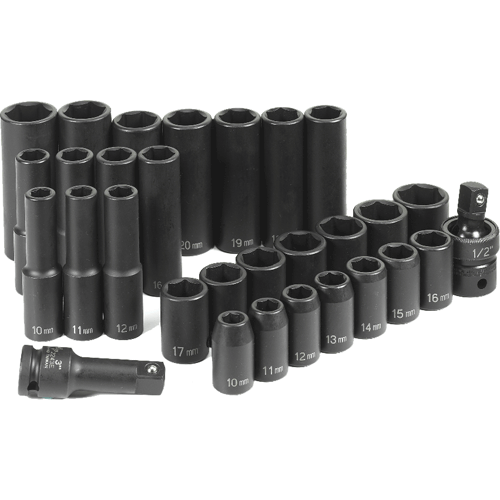 Picture of 30 Pc. 1/2" Drive Standard & Deep Length Metric Set