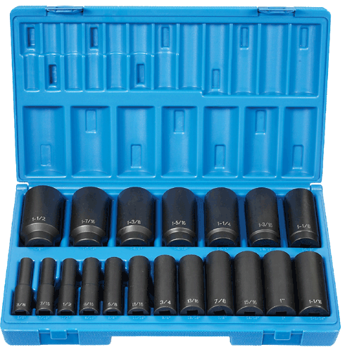 Picture of 1/2" Dr. 19 Pc. Deep Fractional Set, 12 Pt.