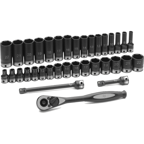Picture of 35 Pc. 3/8" Drive 6-Pt. Standard & Deep Length Metric Set